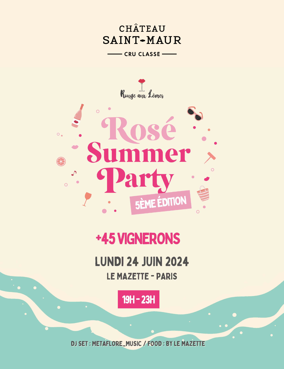 Poster Rose summer Chateau saint maur